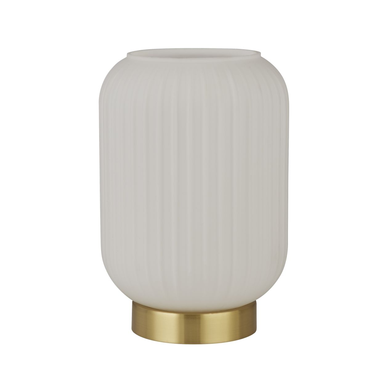 Searchlight Pearl Tafellamp Wit Mat Glas & Satin Messing Metaal