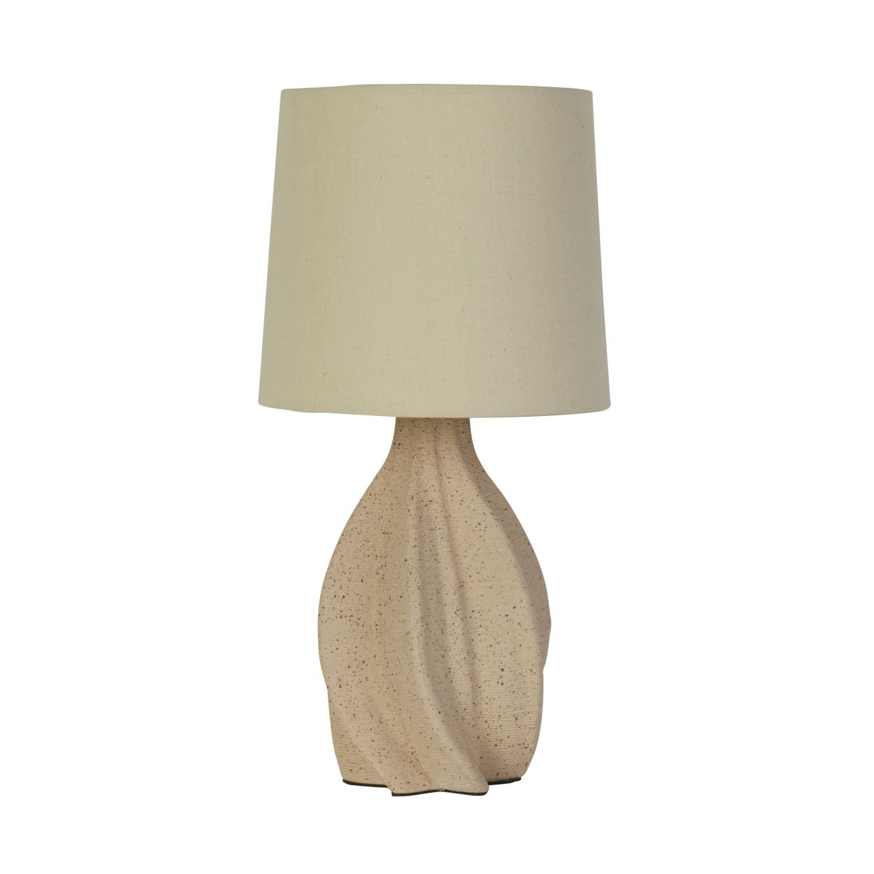 Searchlight Twist 1Lt Tafellamp, Ceramic with Linnen Lampenkap