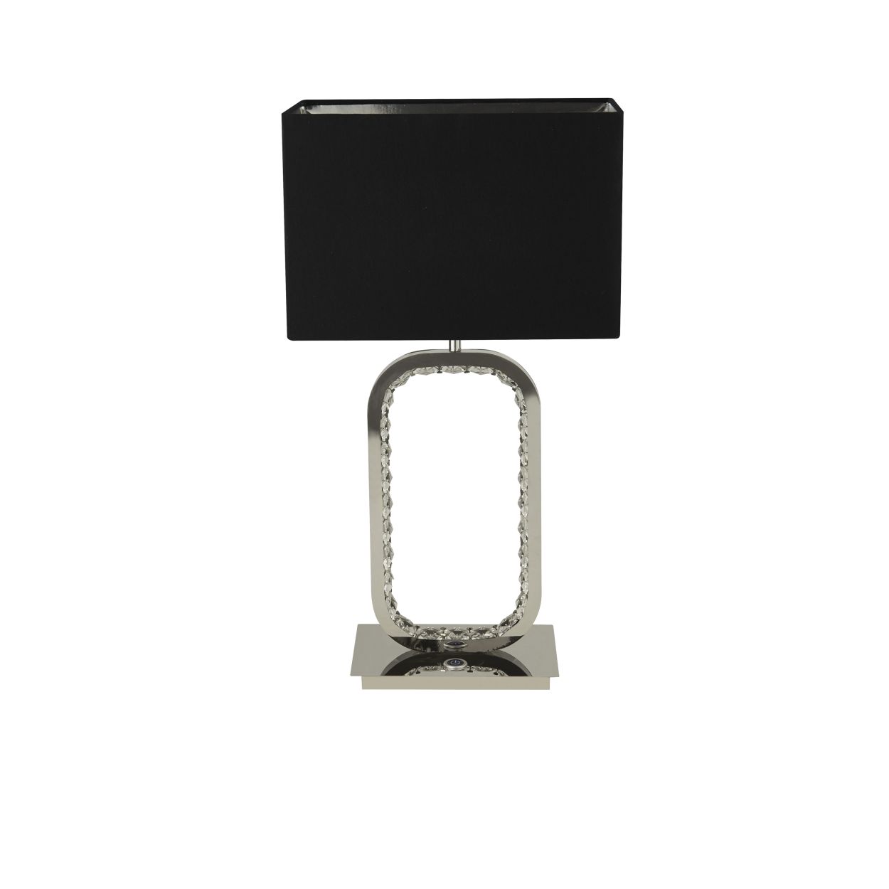 Searchlight Aura Tafellamp LED Base Chroom with Kristal Glas