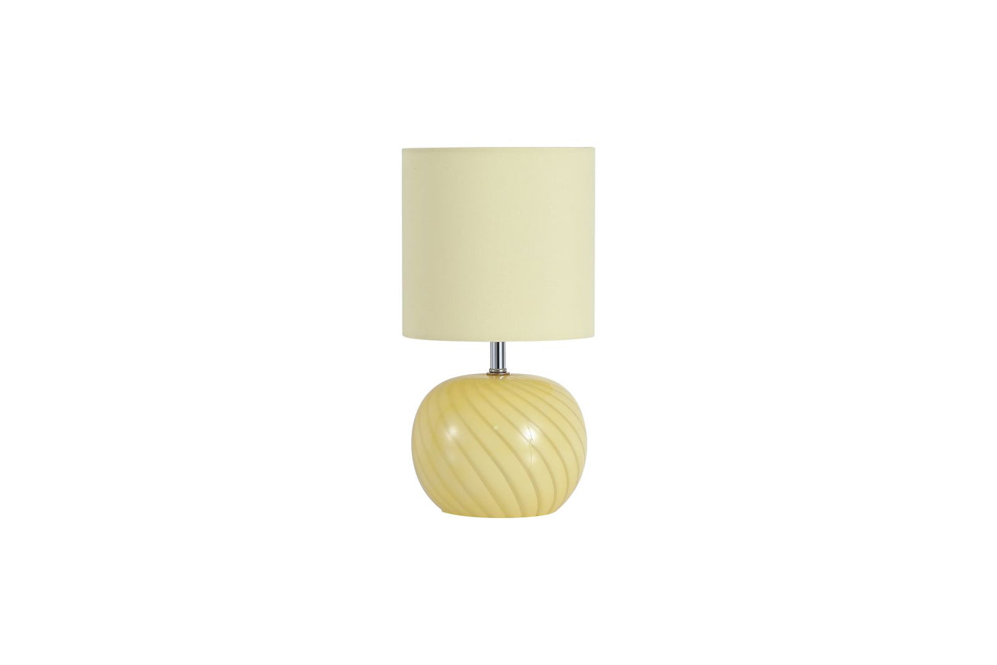 Searchlight Fete 1Lt Tafellamp, Yellow Glas with Linnen Lampenkap
