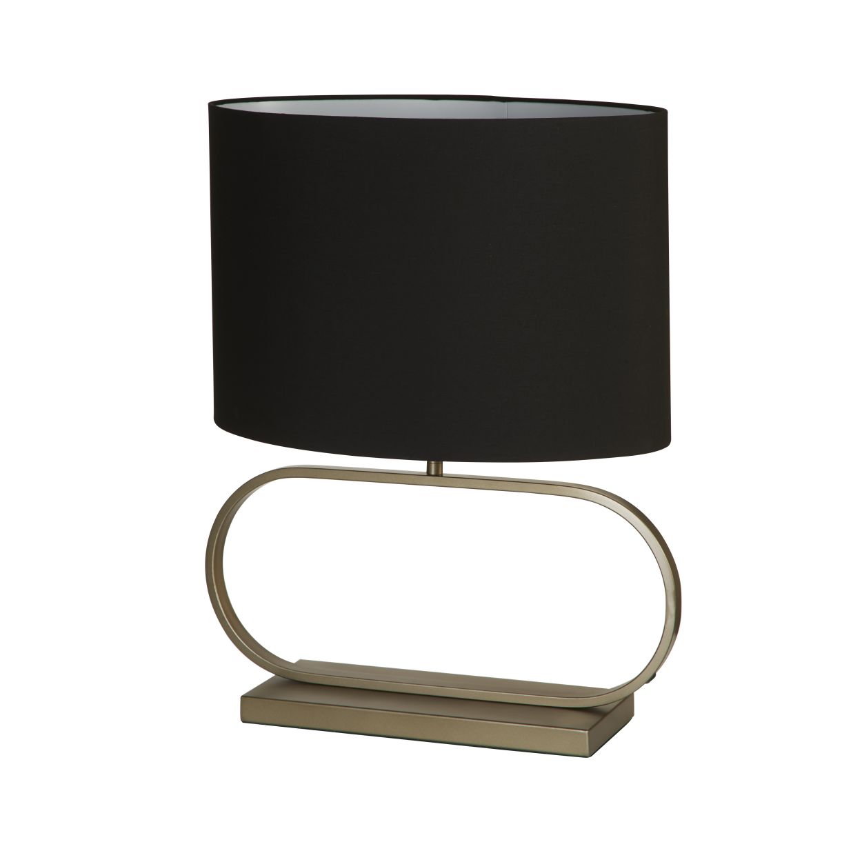 Searchlight Sleek Tafellamp Brons Metaal with Zwart Lampenkap