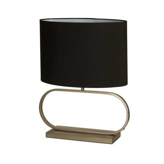 Searchlight Sleek Tafellamp Brons Metaal with Zwart Lampenkap