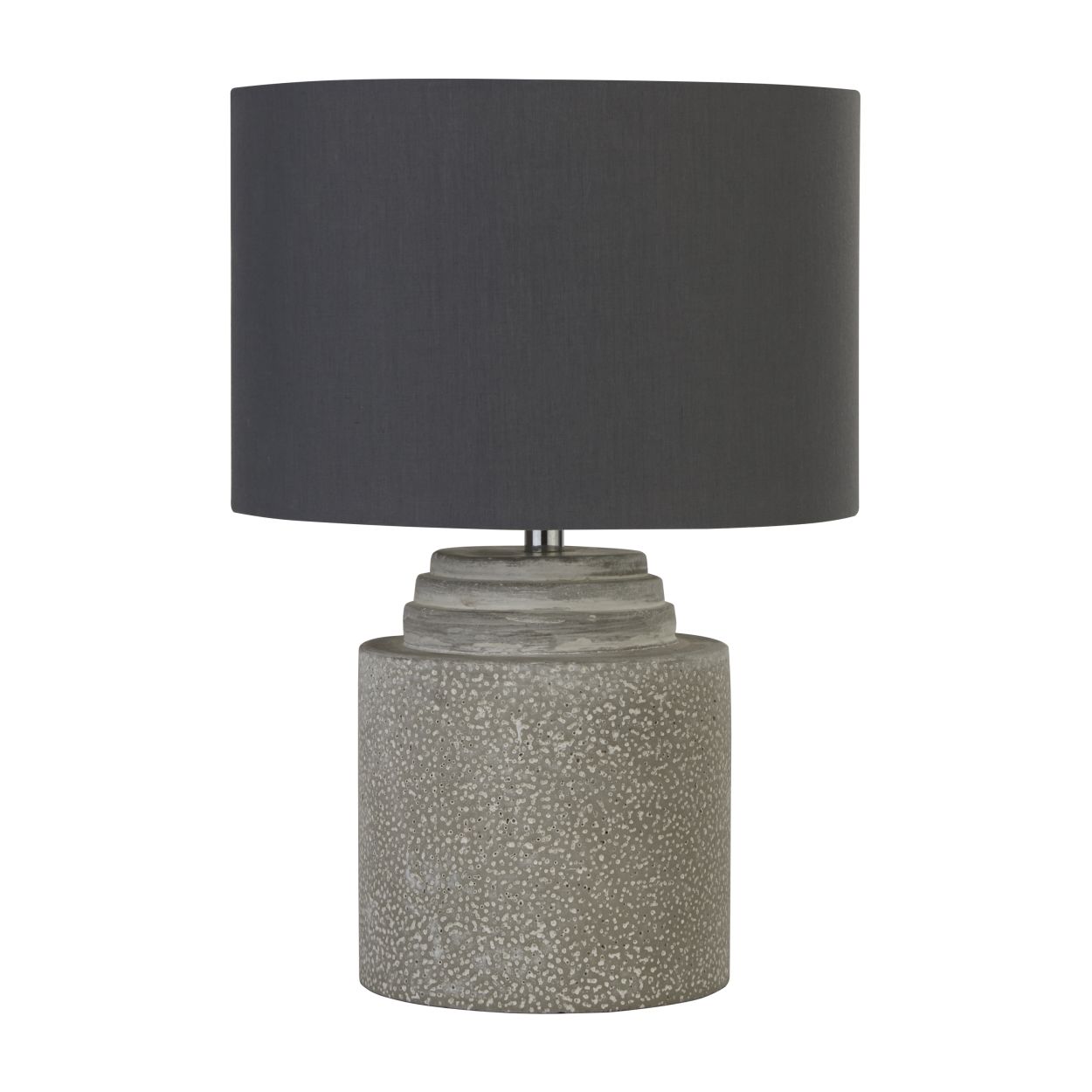 Searchlight Zara Tafellamp Cement Base & Stof Lampenkap