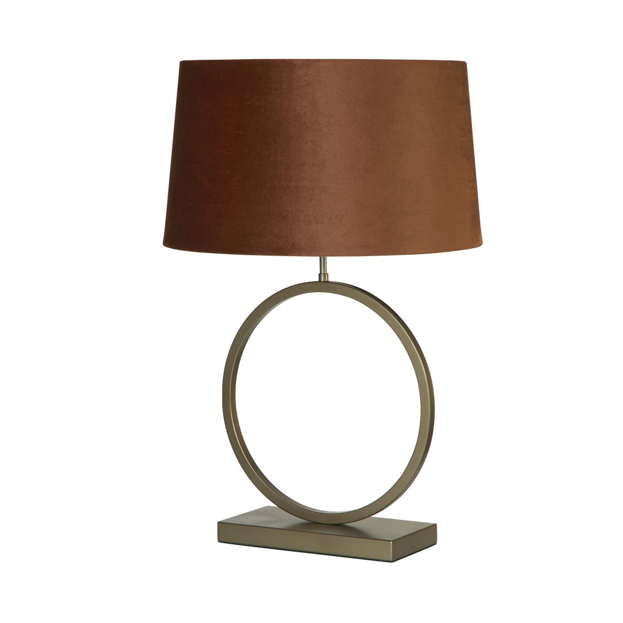 Searchlight Elegant Tafellamp Brons Metaal With Burnt Orange Lampenkap