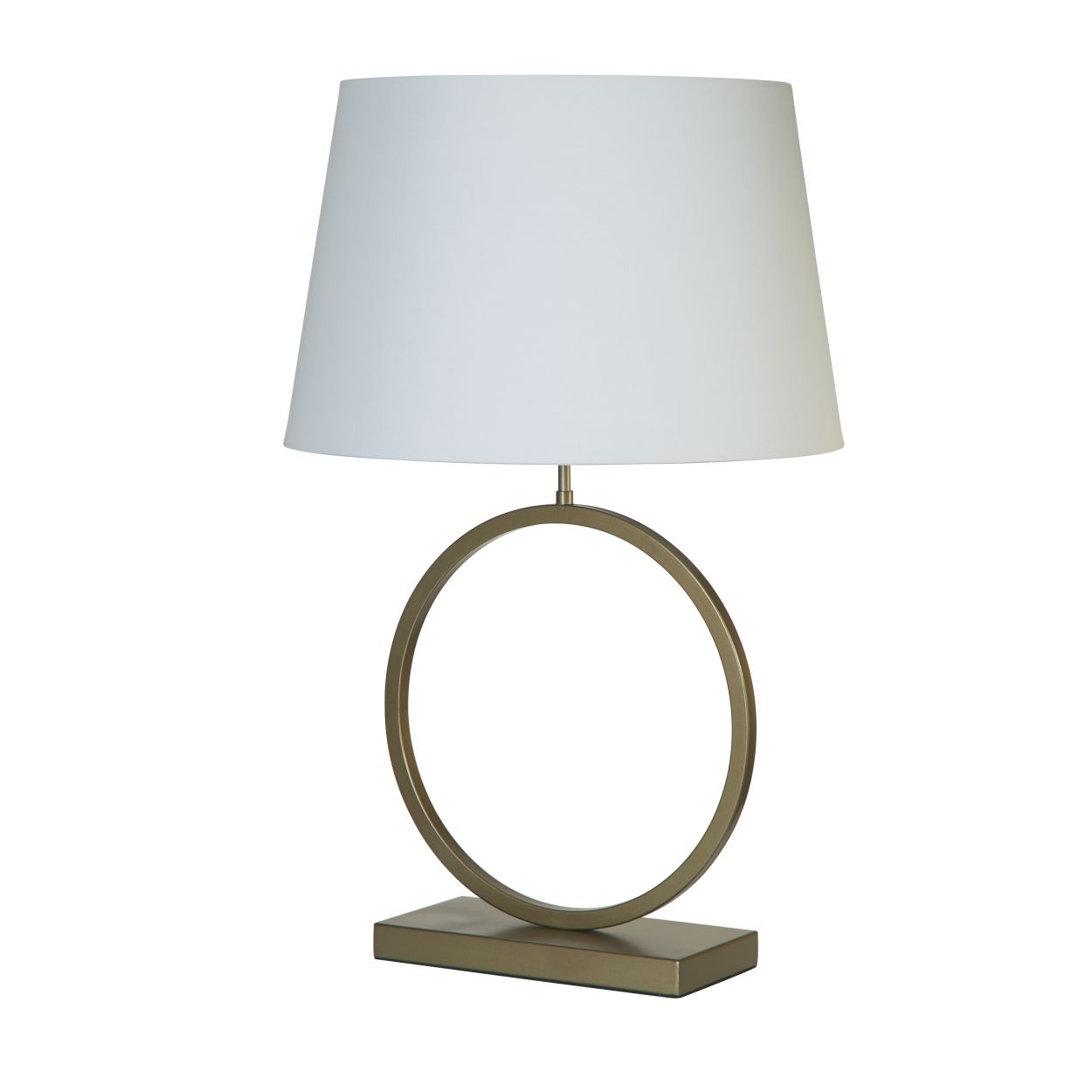 Searchlight Elegant Tafellamp Brons Metaal With Wit Lampenkap