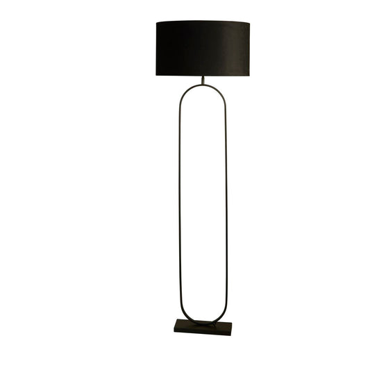 Searchlight Modish Vloerlamp Zwart Metaal with Zwart Lampenkap