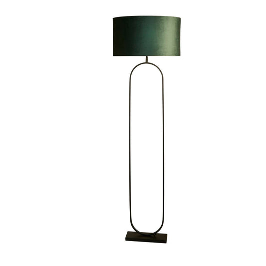 Searchlight Modish Vloerlamp Zwart Metaal with Groen Lampenkap