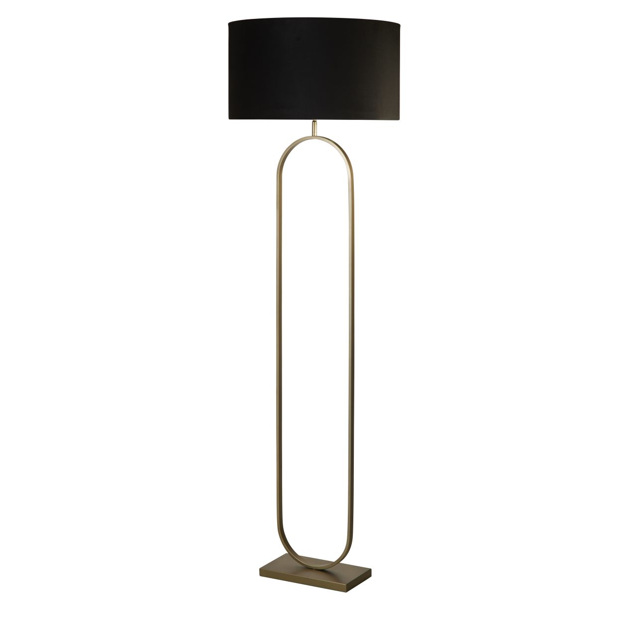 Searchlight Modish Vloerlamp Brons Metaal with Zwart Lampenkap