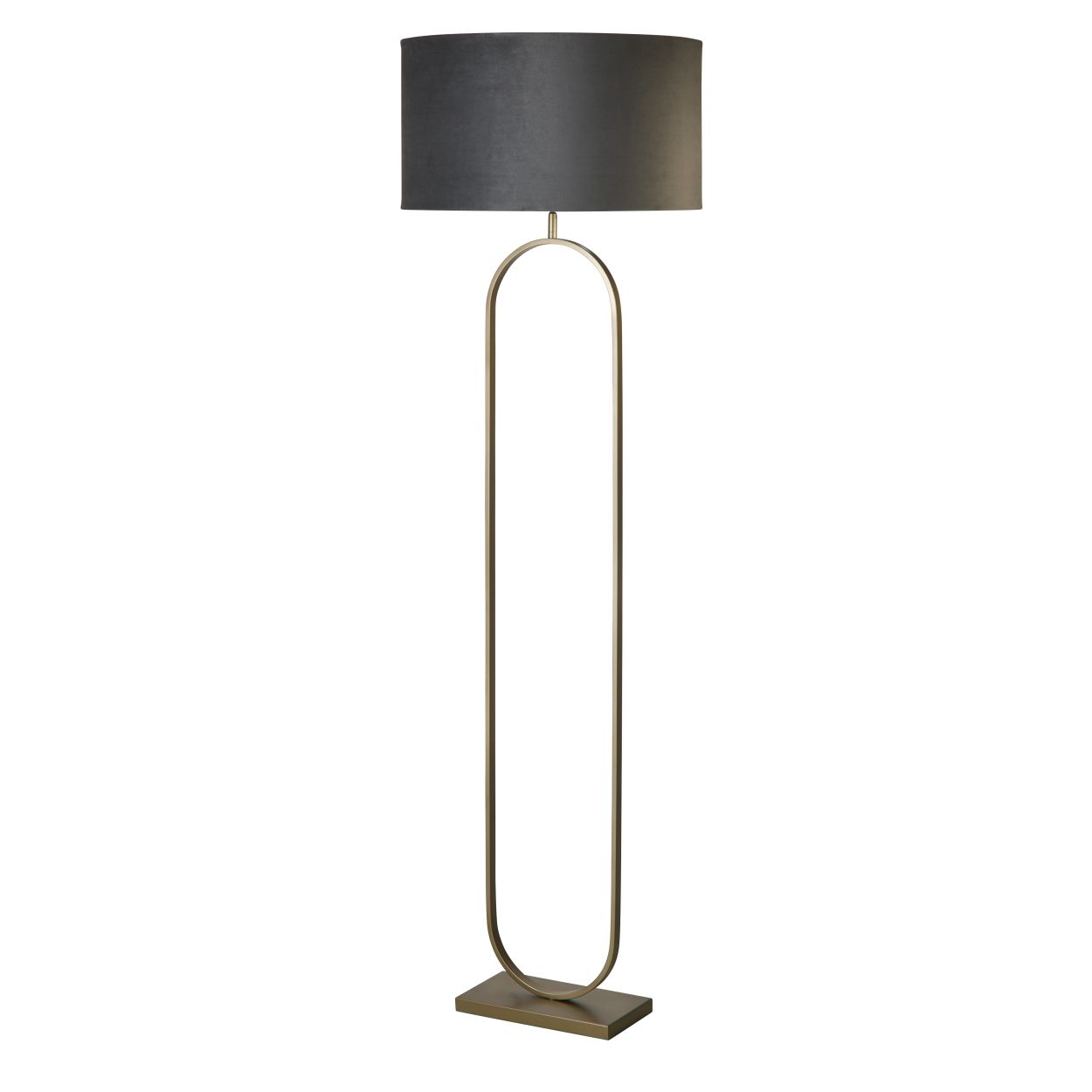 Searchlight Modish Vloerlamp Brons Metaal with Dark Grijs Lampenkap