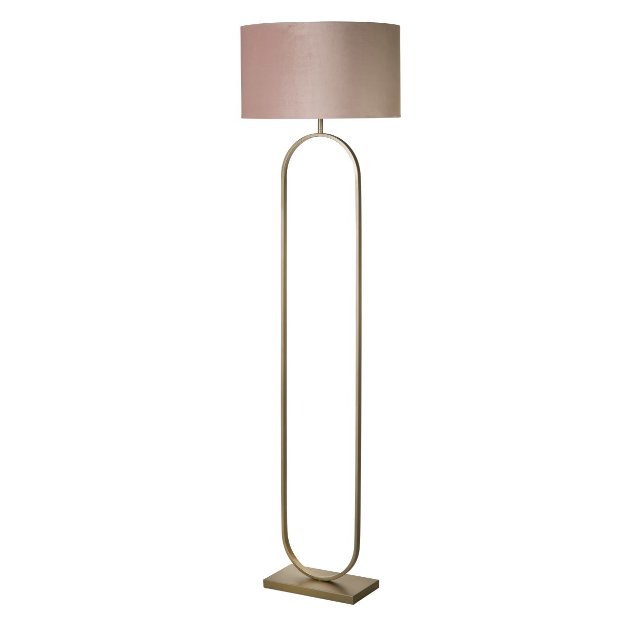 Searchlight Modish Vloerlamp Brons Metaal with Roze Lampenkap