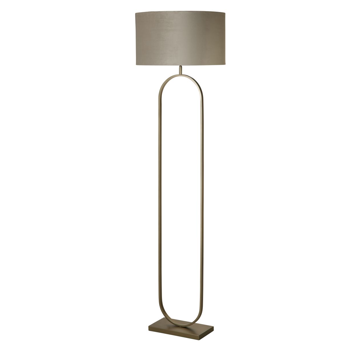 Searchlight Modish Vloerlamp Brons Metaal with Taupe Lampenkap