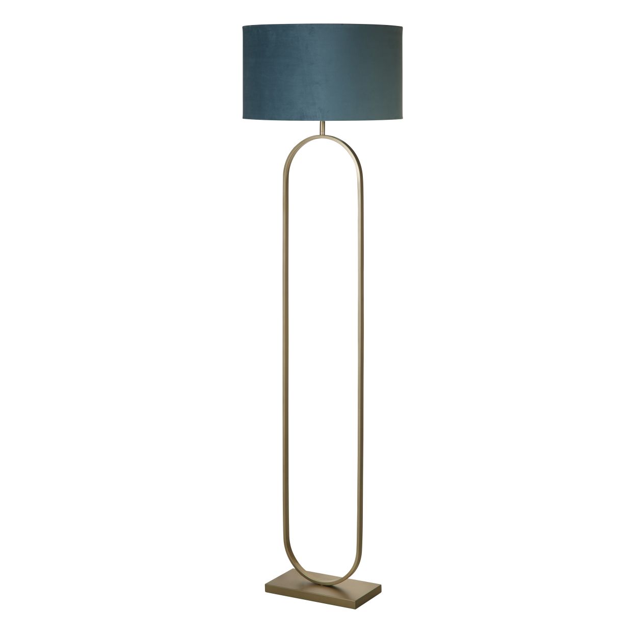 Searchlight Modish Vloerlamp Brons Metaal with Teal Lampenkap