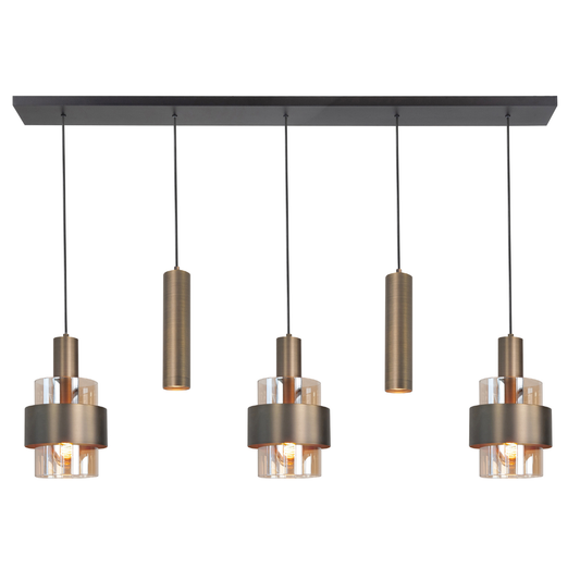 Highlight Hanglamp Marrone Brons Recht 5L