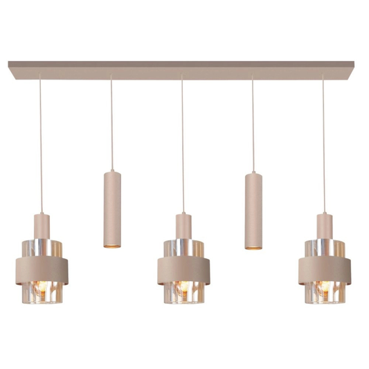 Highlight Hanglamp Marrone Zand Recht 5L