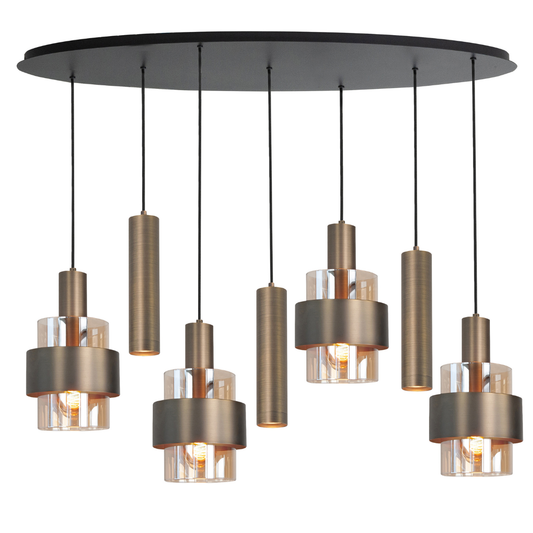 Highlight Hanglamp Marrone Brons Ovaal 7L