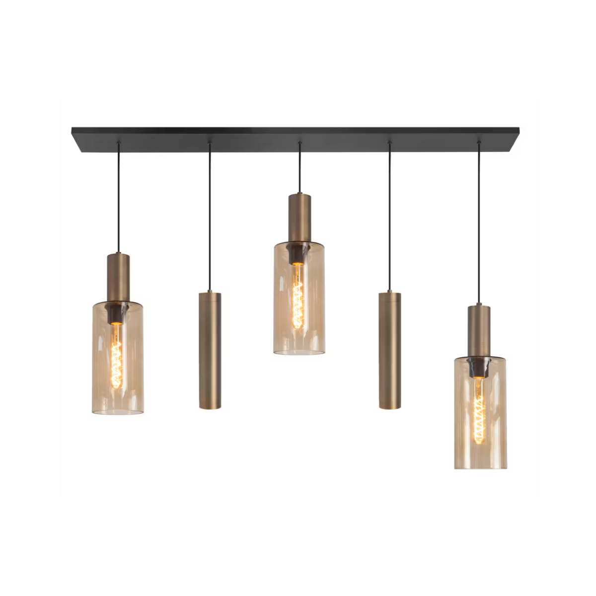 Highlight Hanglamp Perugia Goud met Glas 5L