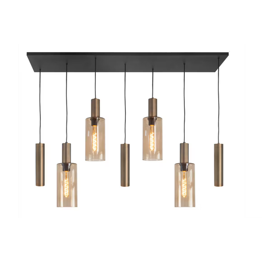 Highlight Hanglamp Perugia Goud met Glas 7L