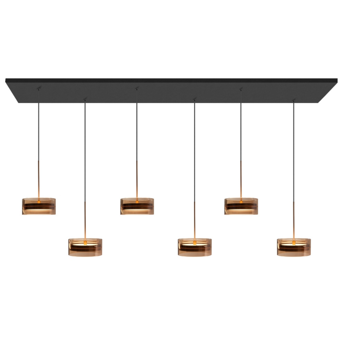 Highlight Hanglamp Mini Enzo Brons Recht 6L