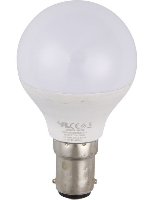 SPL LED Ba15d Ball G45x80 12-60V 250Lm 3W 830 160° DC Opal Non-Dim