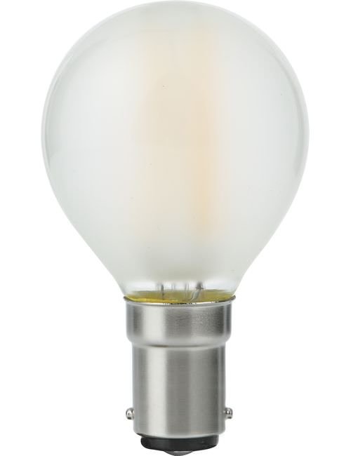 SPL LED Ba15d Fila Ball G45x75 230V 360Lm 4W 925 AC Frosted Dim