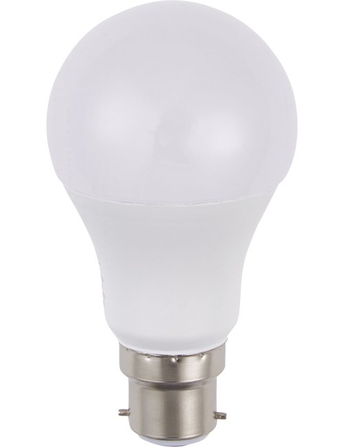 SPL LED Ba22d GLS A60x115 12-60V 810Lm 10W 830 220° AC/DC Opal Non-Dim