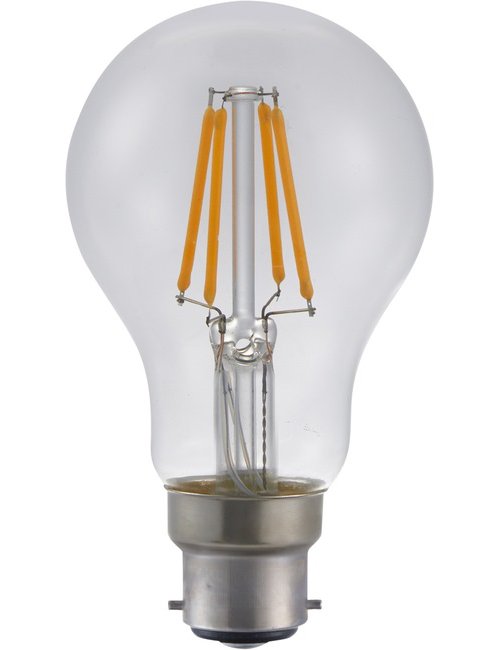 SPL LED Ba22d Fila GLS A60x105 230V 320Lm 4W 925 AC Clear Dim