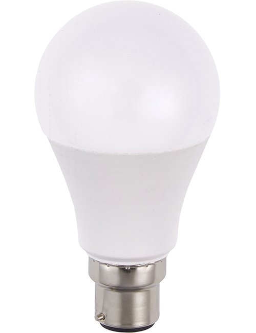 SPL LED Ba22d GLS A60x110 100-240V 810Lm 10W 827 220° AC/DC Opal Non-Dim
