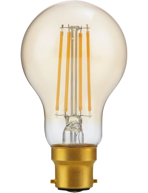 SPL LED Ba22d Fila GLS A60x110 230V 470Lm 4.7W 922 AC Gold Dim