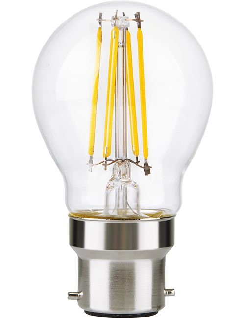 SPL LED Ba22d Fila Ball G45x80 230V 470Lm 4.7W 927 AC Clear Dim