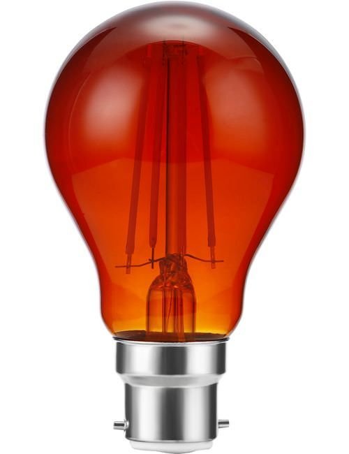 SPL LED Ba22d Fila GLS A60x105 230V 270Lm 8W Fire Amber