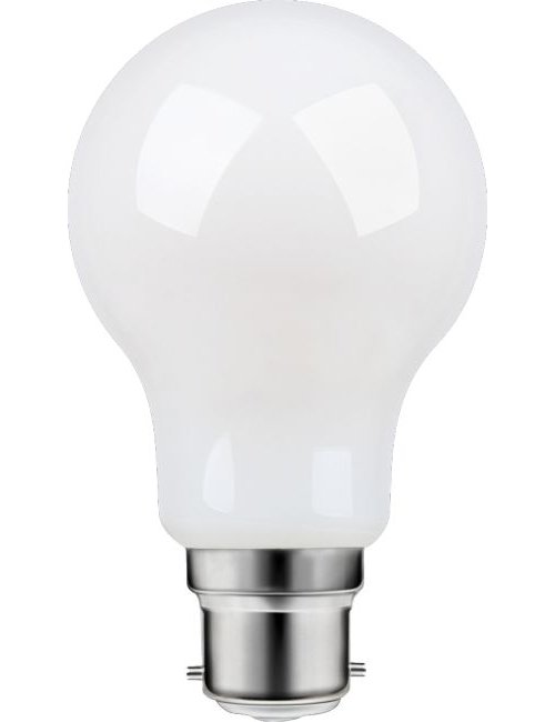 SPL LED Ba22d Fila GLS A60x105 230V 806Lm 8W 827 AC Milky Frosted Dim