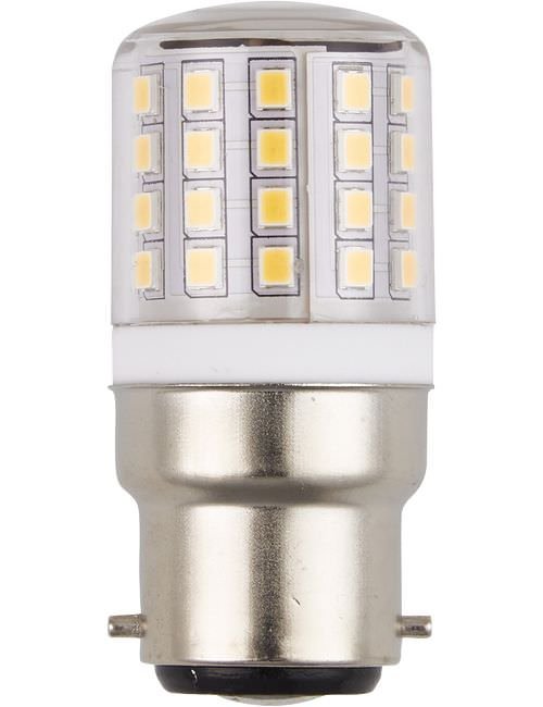 SPL LED Ba22d Tube T27x60 100-240V 400Lm 3W 830 AC/DC Clear Non-Dim