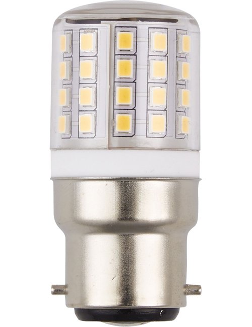 SPL LED Ba22d Tube T27x58 24-30V 550Lm 4.5W 830 AC/DC Clear Non-Dim