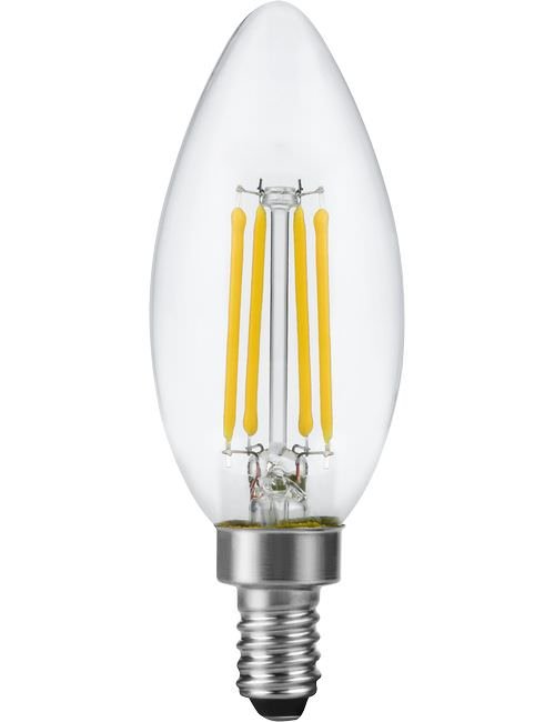 SPL LED E12 Fila Candle C35x100 230V 470Lm 4.4W 927 AC Clear Dim