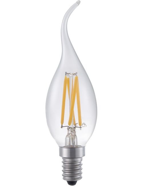 SPL LED E14 Fila Tip Candle C35x120 230V 320Lm 4W 925 AC Clear Dim