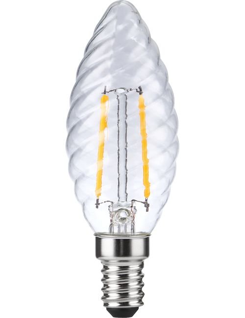 SPL LED E14 Fila Twisted Candle C35x100 230V 150Lm 2W 925 AC Clear Dim