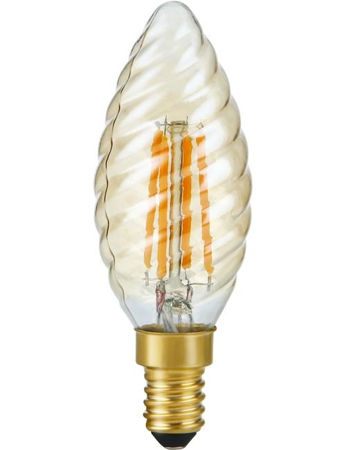 SPL LED E14 Fila Twisted Candle C35x100 230V 250Lm 4W 922 AC Gold Dim
