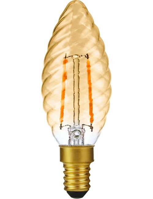 SPL LED E14 Fila Twisted Candle C35x100 230V 140Lm 2W 920 AC Gold Dim