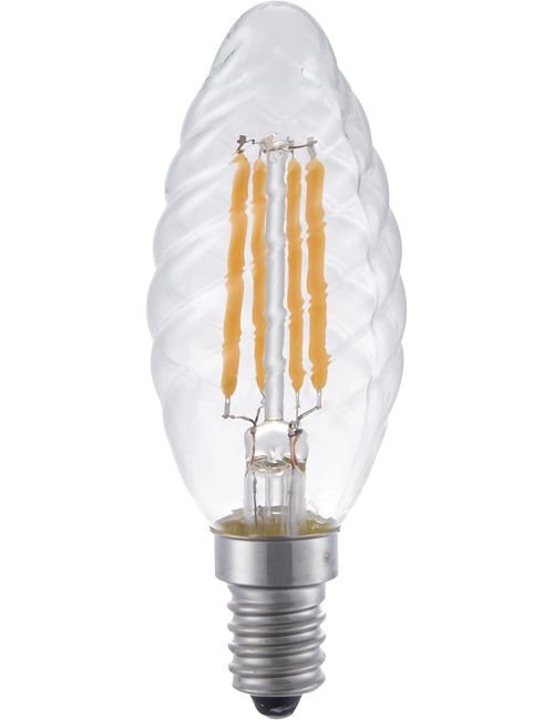 SPL LED E14 Fila Twisted Candle C35x100 230V 350Lm 4W 922 AC Clear Dim