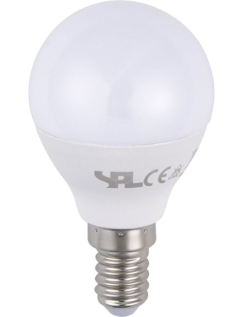 SPL LED E14 Ball G45x79 100-240V 270Lm 3W 830 220° AC/DC Opal Non-Dim