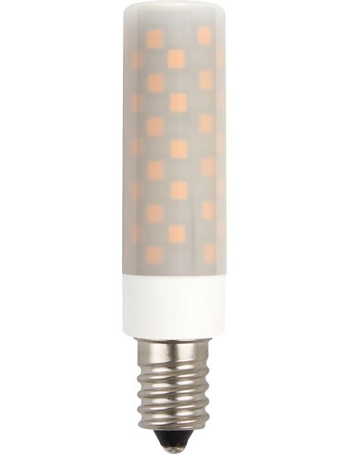 SPL LED E14 Tube T18x80 230V 660Lm 6W 830 AC/DC Opal Dim