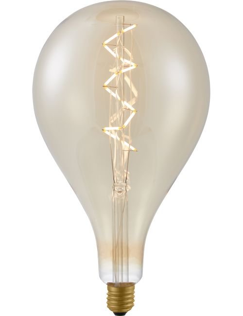SPL LED E27 Fila XXL GLS Spiral A165x300 230V 450Lm 6W 922 AC Gold Dim