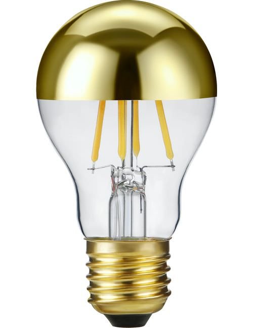 SPL LED E27 Fila GLS Top Mirror A55x100 230V 250Lm 4W 925 AC Gold Dim