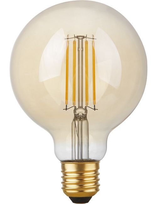 SPL LED E27 Fila Globe G95x135 230V 470Lm 4.7W 922 AC Gold Dim