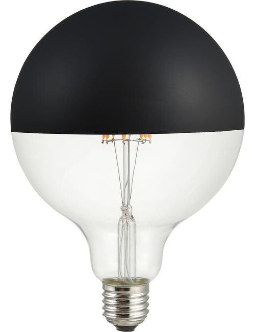 SPL LED E27 Fila Globe Top Mirror G125x180 230V 470Lm 6.5W 925 AC Black Di