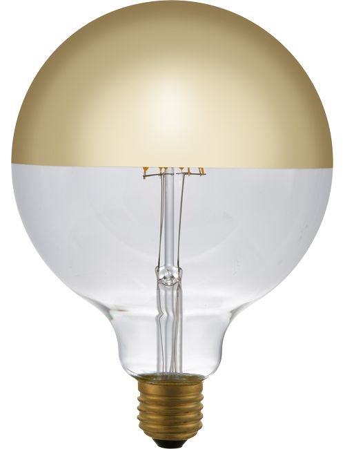 SPL LED E27 Fila Globe Top Mirror G125x180 230V 350Lm 4W 825 AC Gold Dim