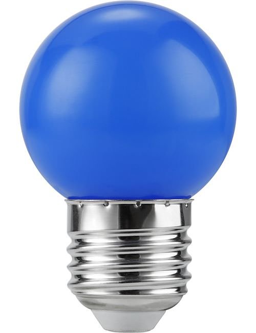 SPL LED E27 Ball G45x68 230V 1W 320° AC Blue Non-Dim