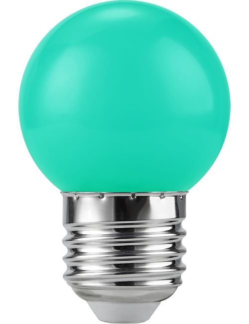 SPL LED E27 Ball G45x68 230V 1W 320° AC Green Non-Dim