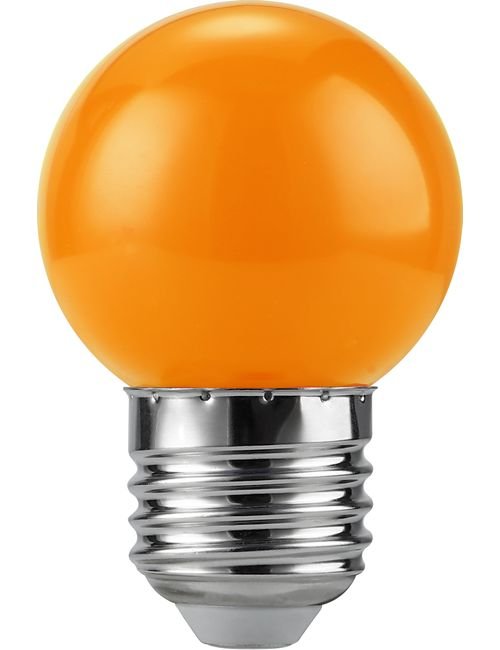 SPL LED E27 Ball G45x68 230V 1W 320° AC Orange Non-Dim