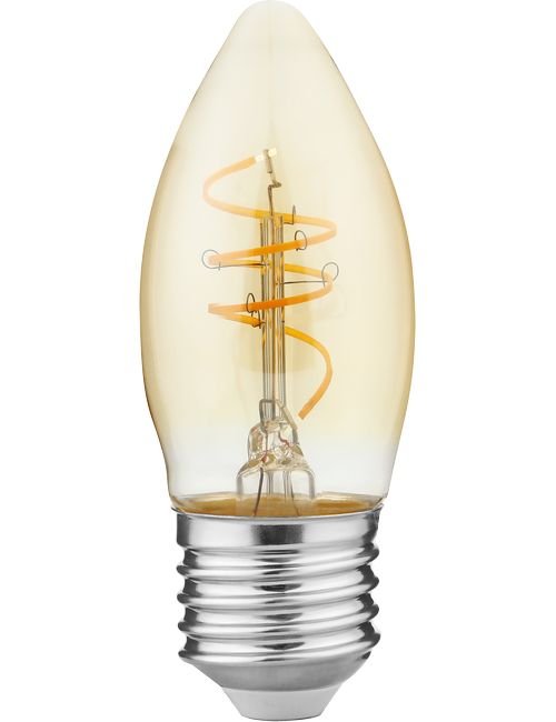 SPL LED E27 Slim Flex Fila Candle C35x95 470Lm 4.2W 922 AC Gold Dim